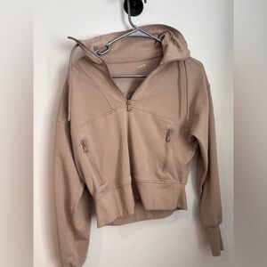 ALO Yoga Old navy  Taupe Half-Zip Hoodie